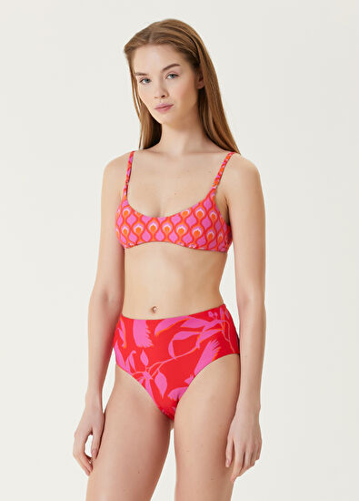 Seafolly Birds Of Paradise Bralette Pembe Bikini St Pembe