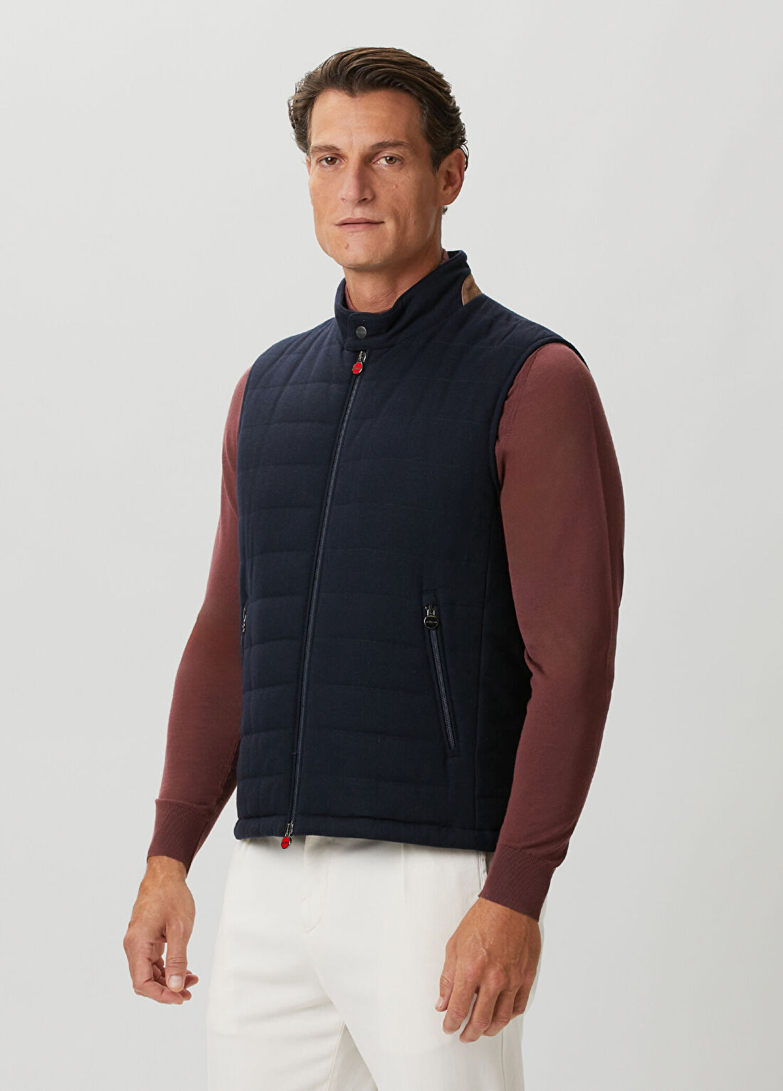 Kiton Lacivert Kaşmir Yelek görsel 3