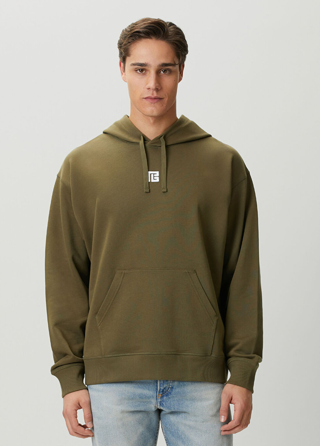 Balmain Haki Kapüşonlu Sweatshirt görsel 3