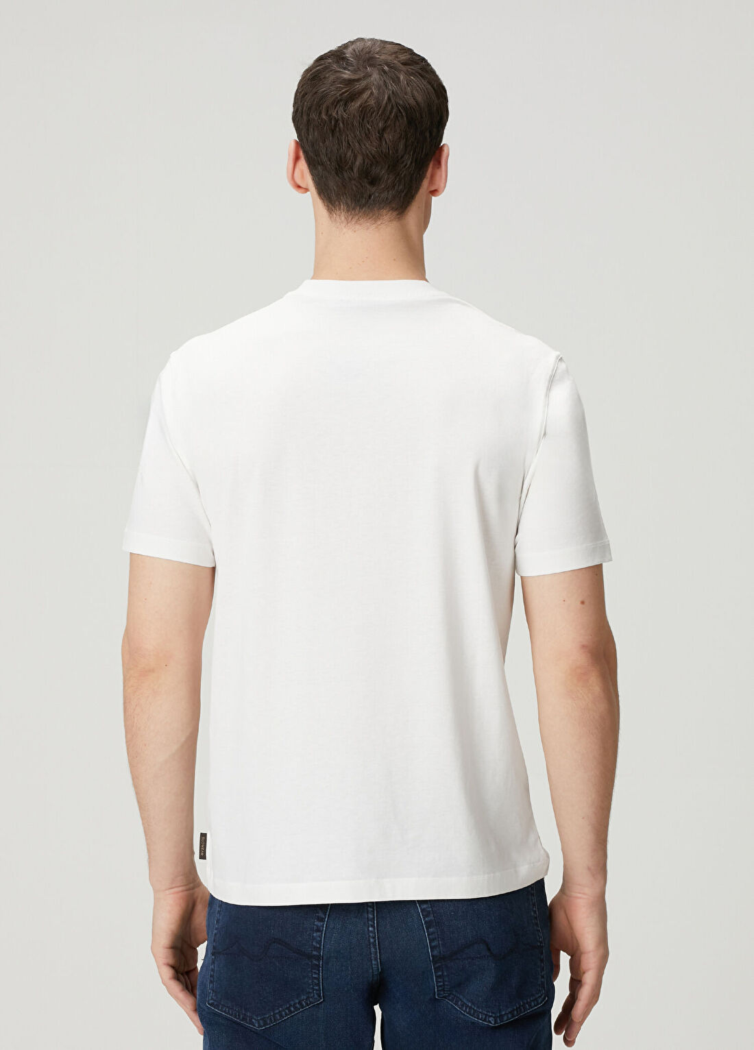 Slowear Beyaz Basic T-shirt görsel 4