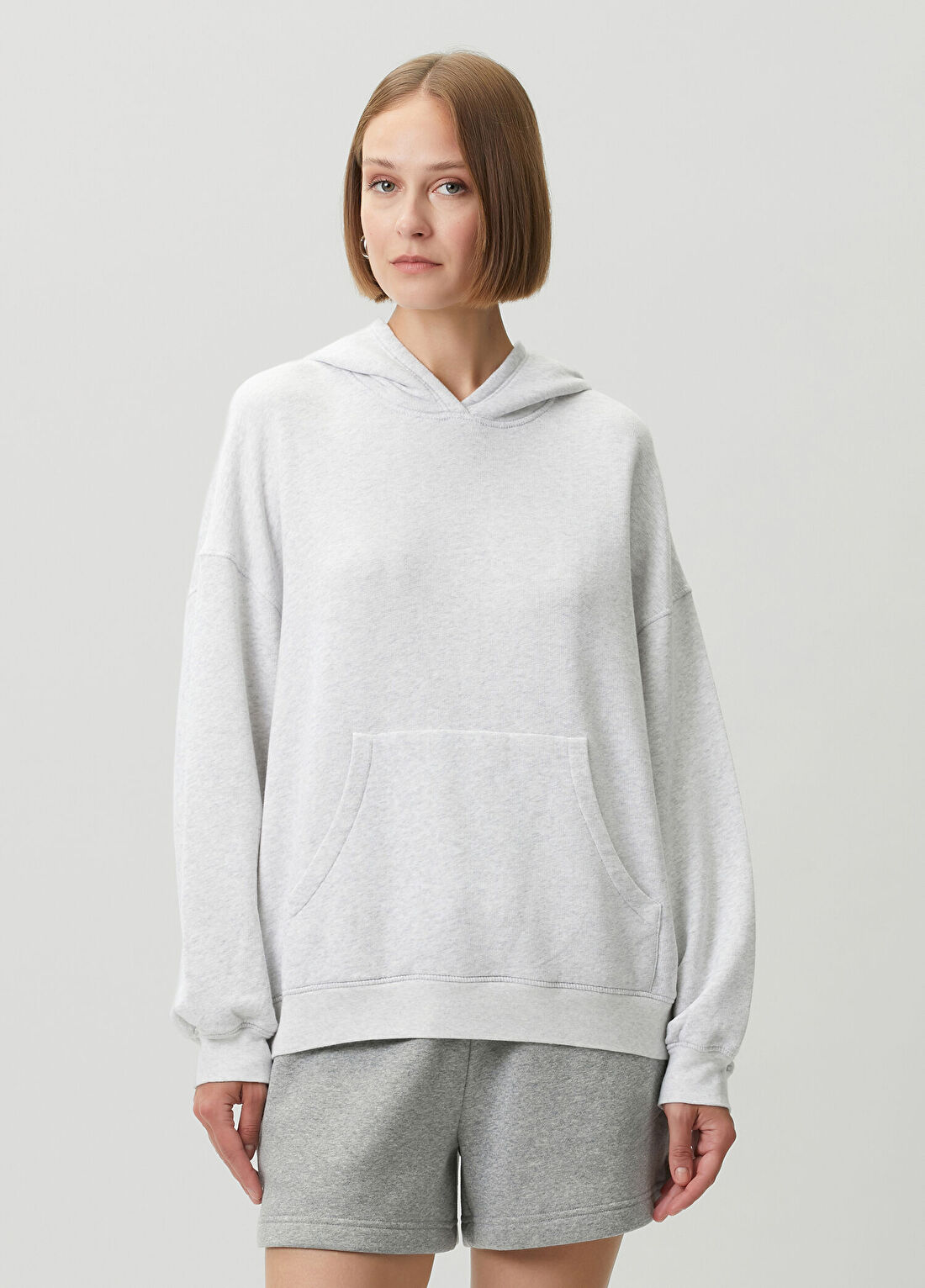American Vintage Atubay Gri Kapüşonlu Sweatshirt