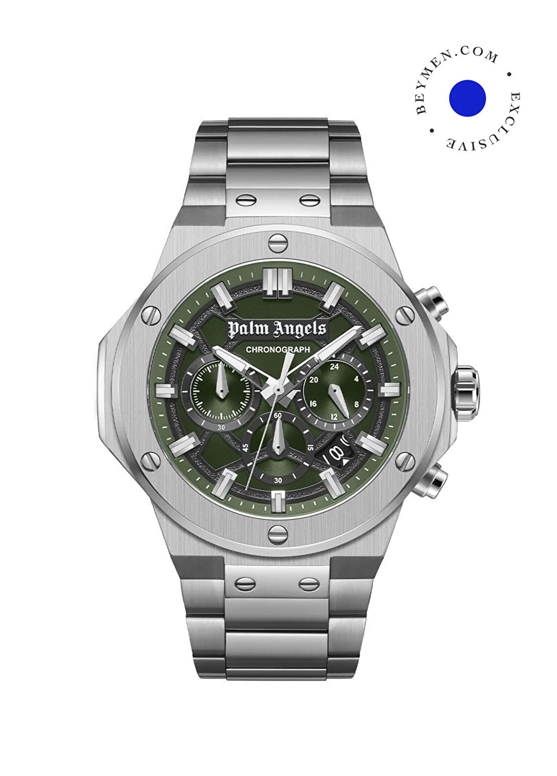 Palm Angels PMWGI0000901 Metalik Gri Çelik Erkek Kol Saati