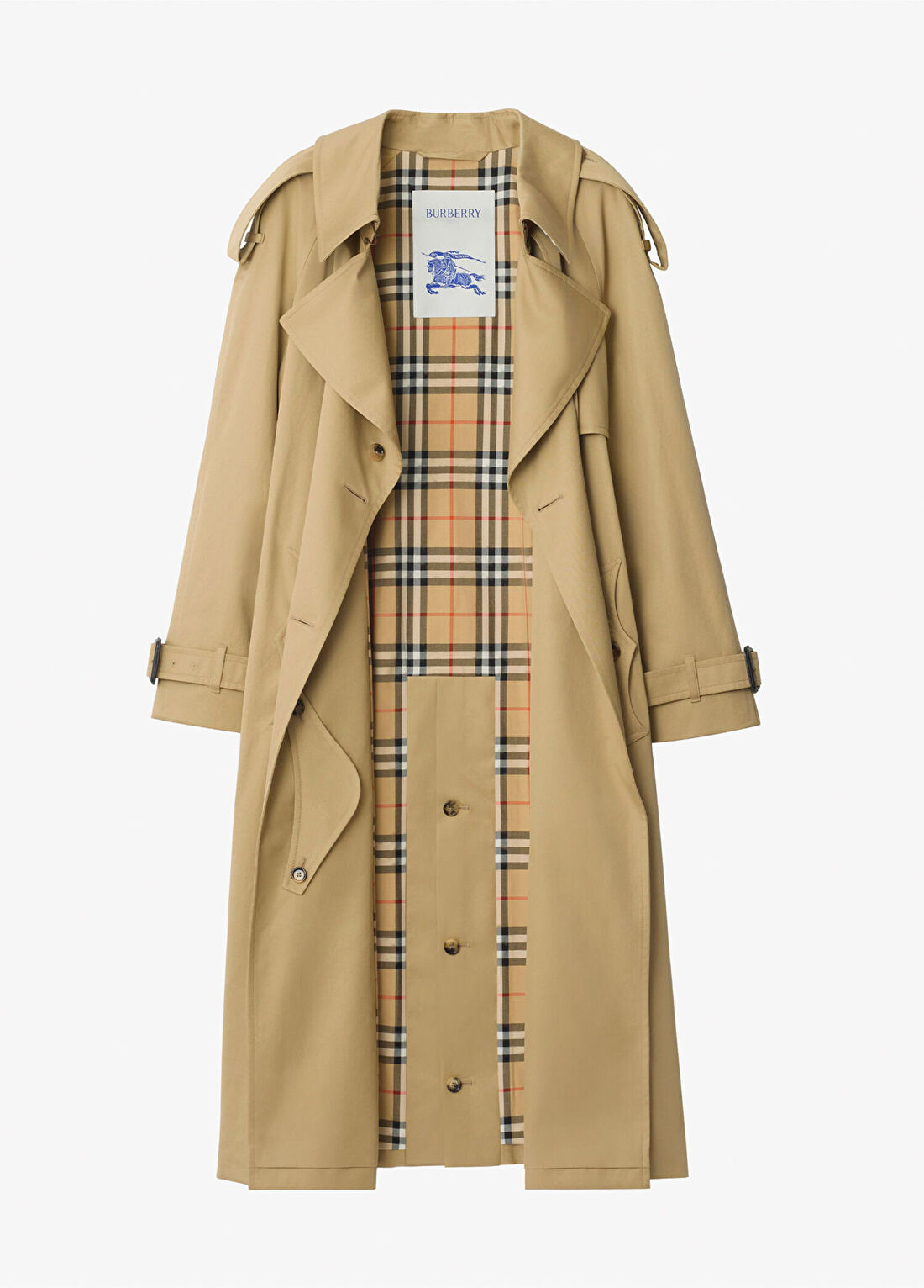 Burberry Fitzrovia Long Bej Kadın Pardösü görsel 2