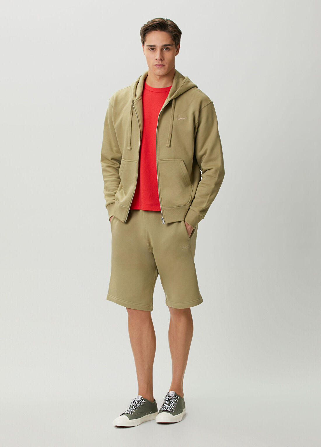 Kenzo Signature Haki Classic Şort