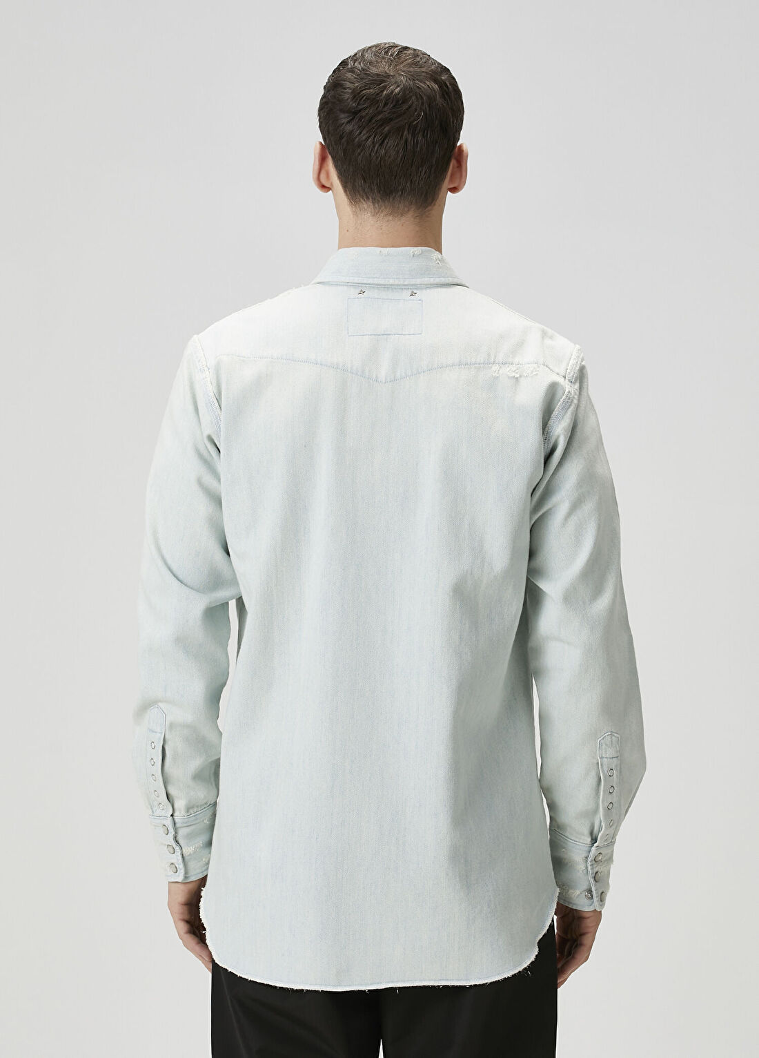 Golden Goose Regular Fit Mavi Denim Gömlek görsel 4