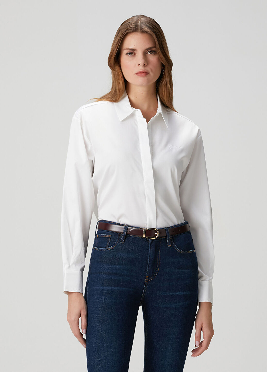 Guess Danila Comfort Fit Beyaz Gömlek
