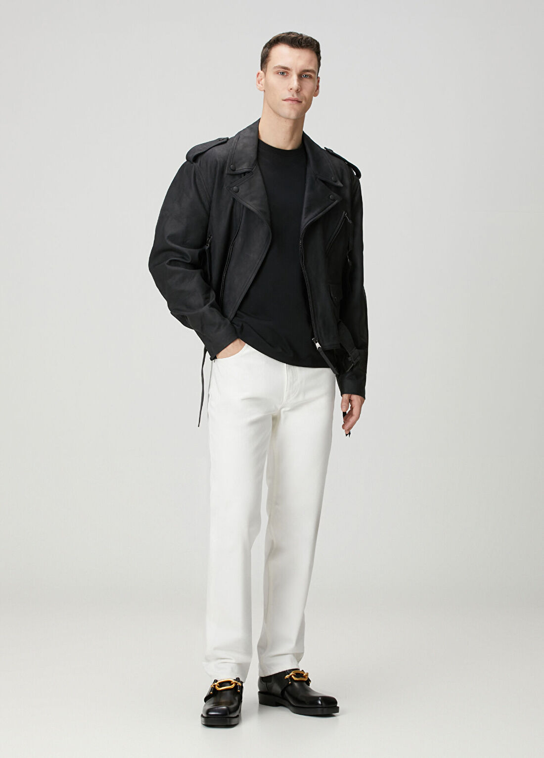 Balmain Regular Fit Beyaz Jean Pantolon