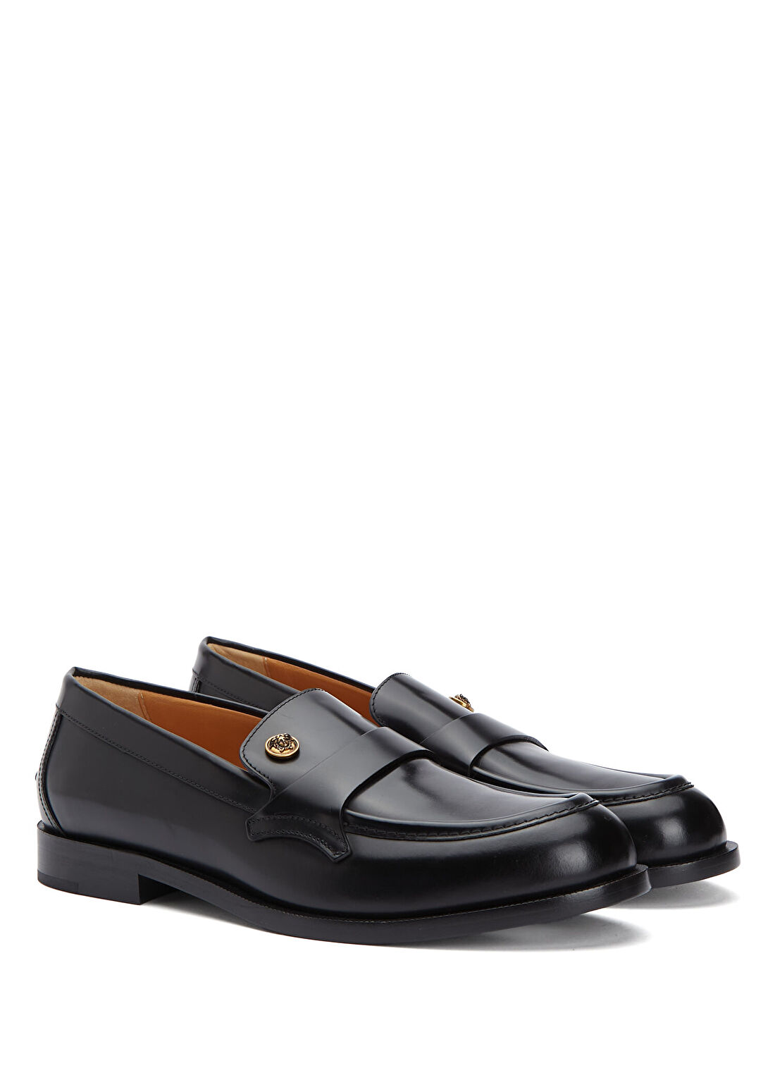 Versace Siyah Erkek Deri Loafer görsel 2