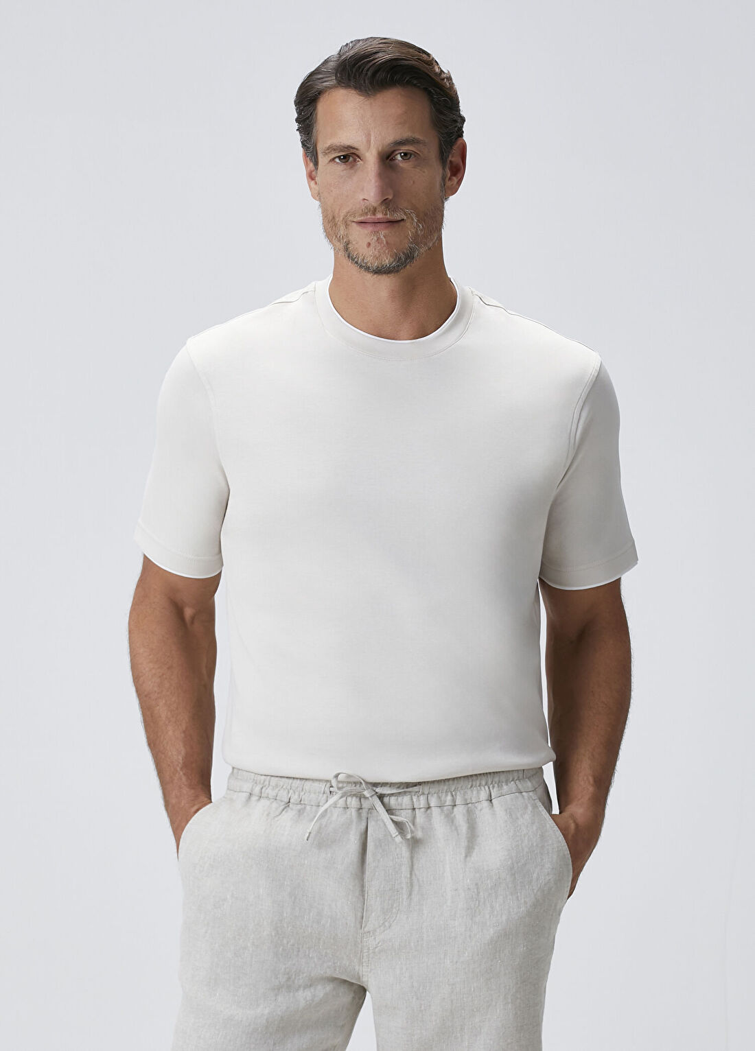 Beymen Collection Bej Biye Detaylı T-shirt