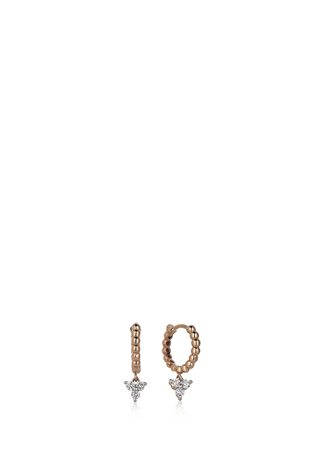 Markiz Jewelery Bonita 14 Ayar Rose Gold Kadın Pırlanta Küpe