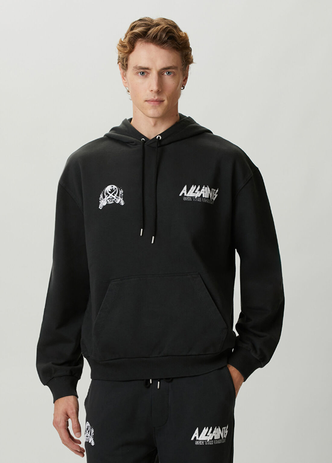 AllSaints Chromium Siyah Sweatshirt
