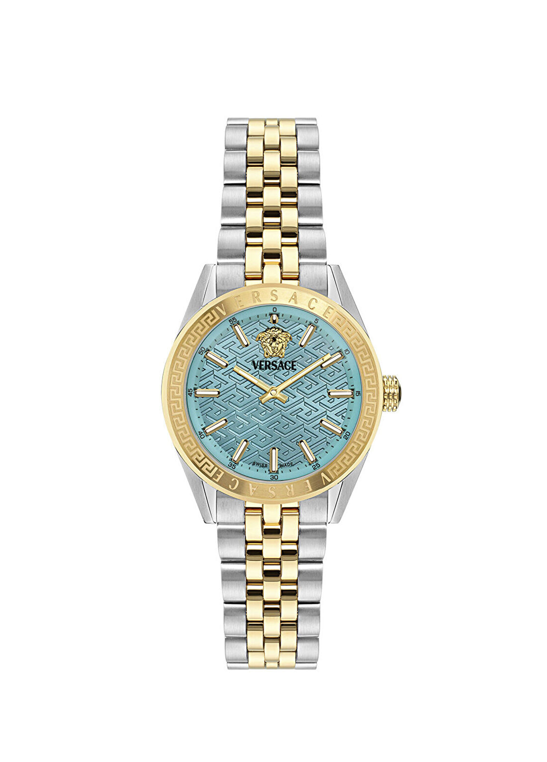 Versace VRSCVE8I00524 Altın Rengi Metalik Gri Çelik Kadın Kol Saati
