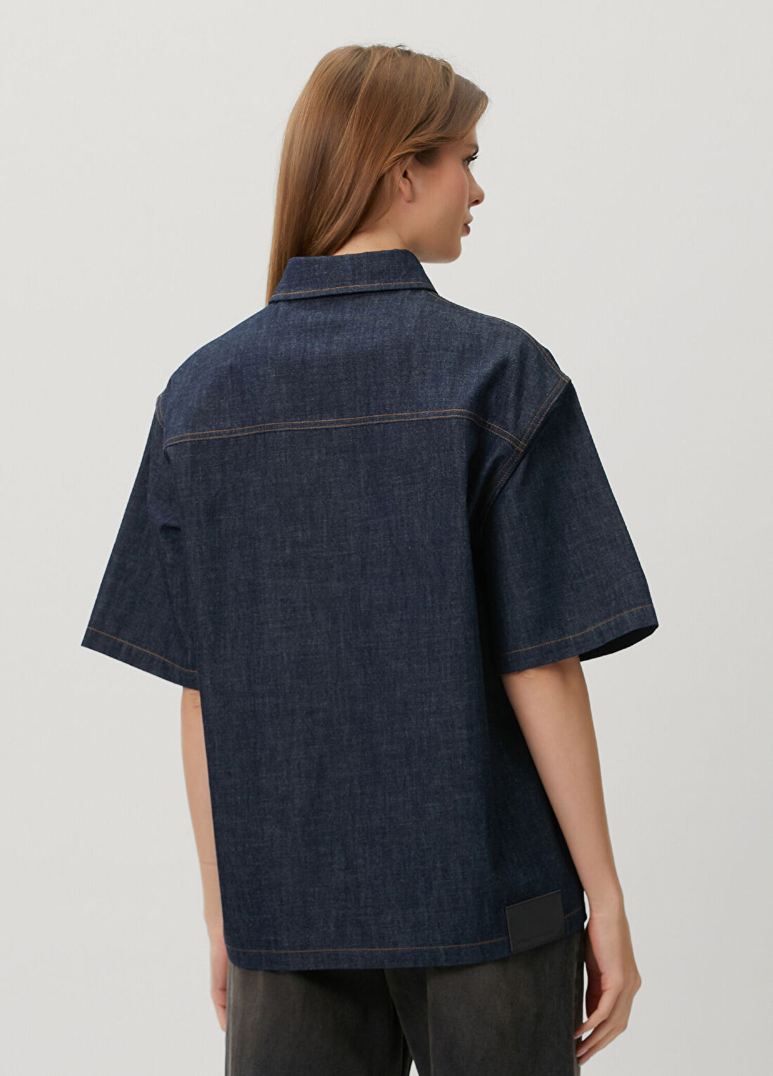 Stella McCartney Lacivert Denim Gömlek görsel 4