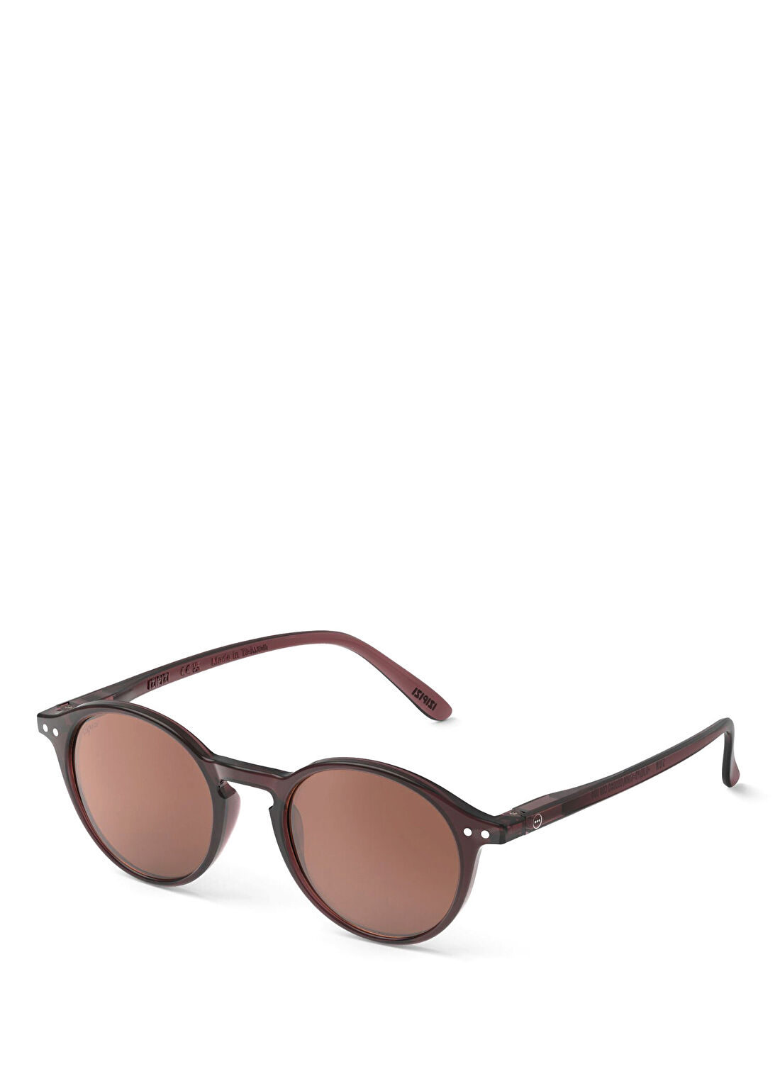 Izipizi Sun #D Old Leather Koyu Kahverengi Unisex Güneş Gözlüğü görsel 2