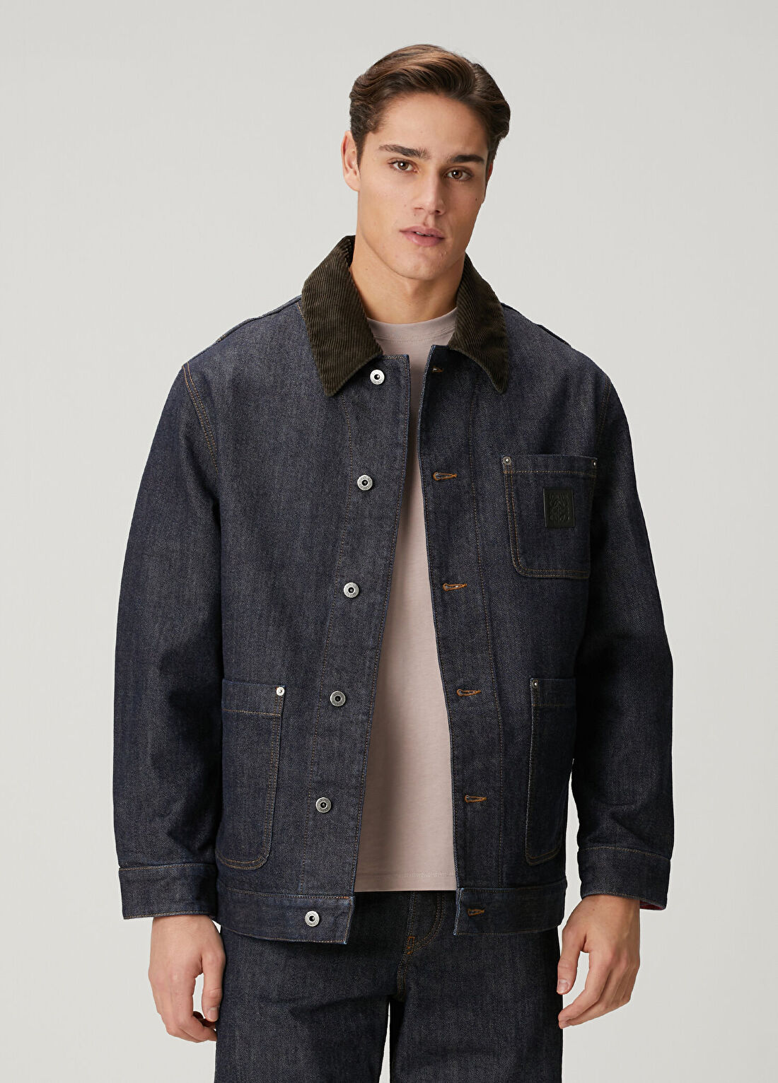 Loewe Relaxed Fit Lacivert Denim Ceket