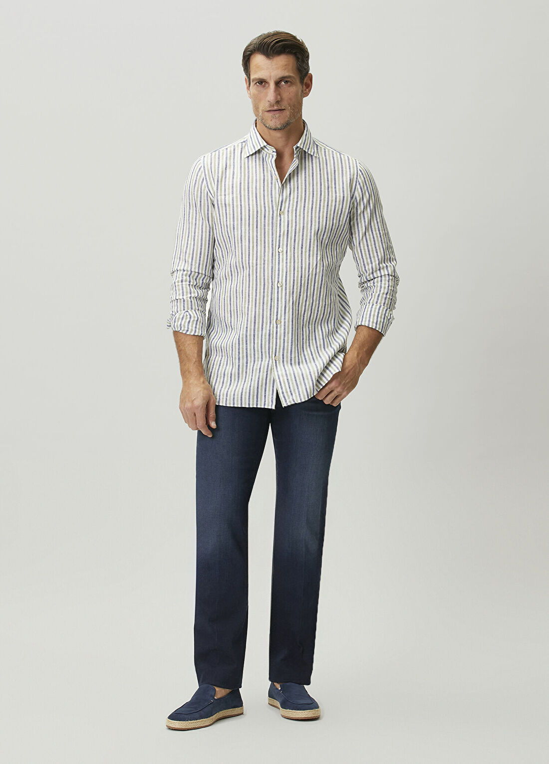 Kiton Lacivert Jean Pantolon