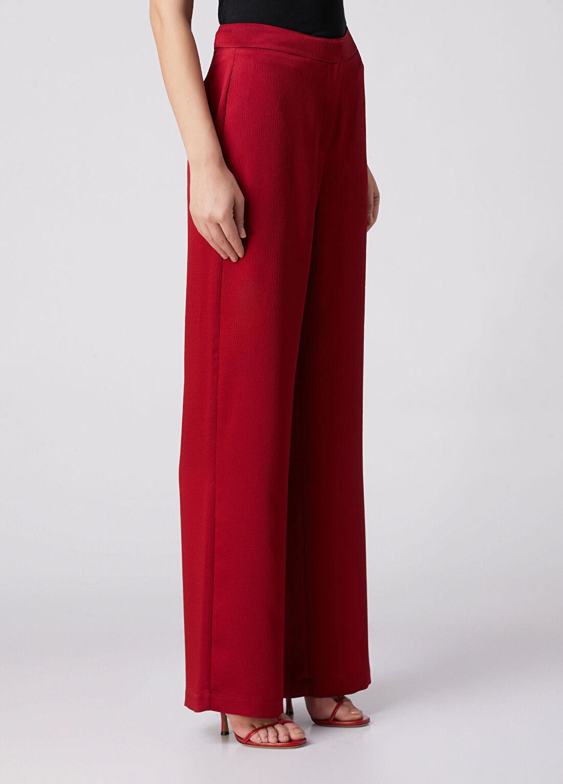 Beymen Collection Vişne Gofreli Pantolon görsel 3