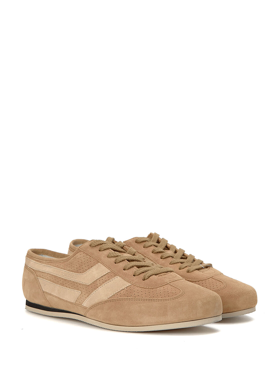 Tom Ford Brook Bej Erkek Süet Sneaker görsel 2
