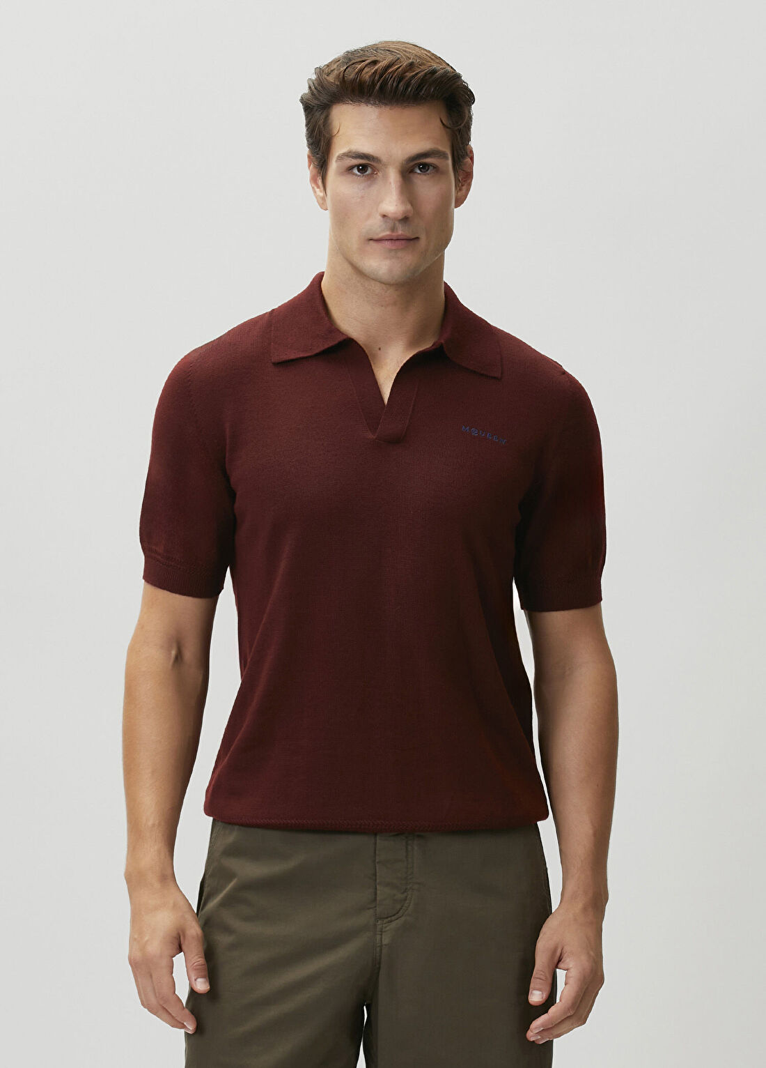 McQueen Bordo Yün Polo Triko