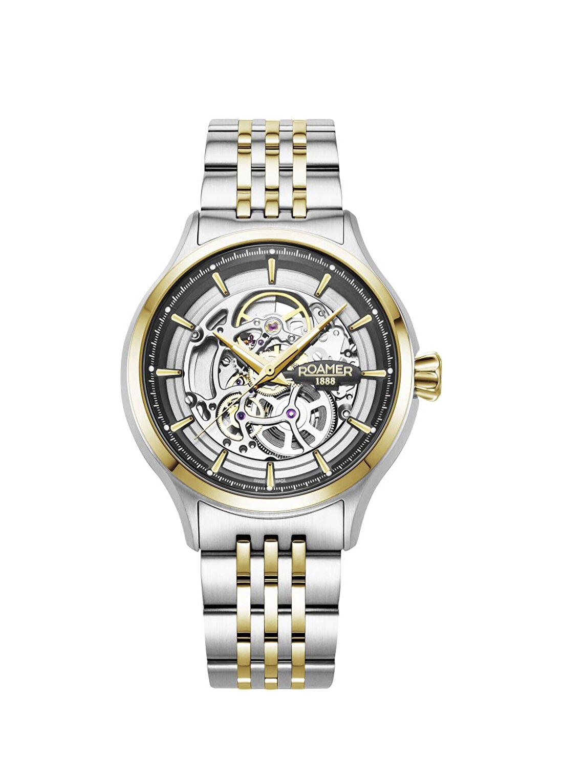 Roamer 101984-47-85-10 Gri Altın Rengi Çelik Erkek Kol Saati