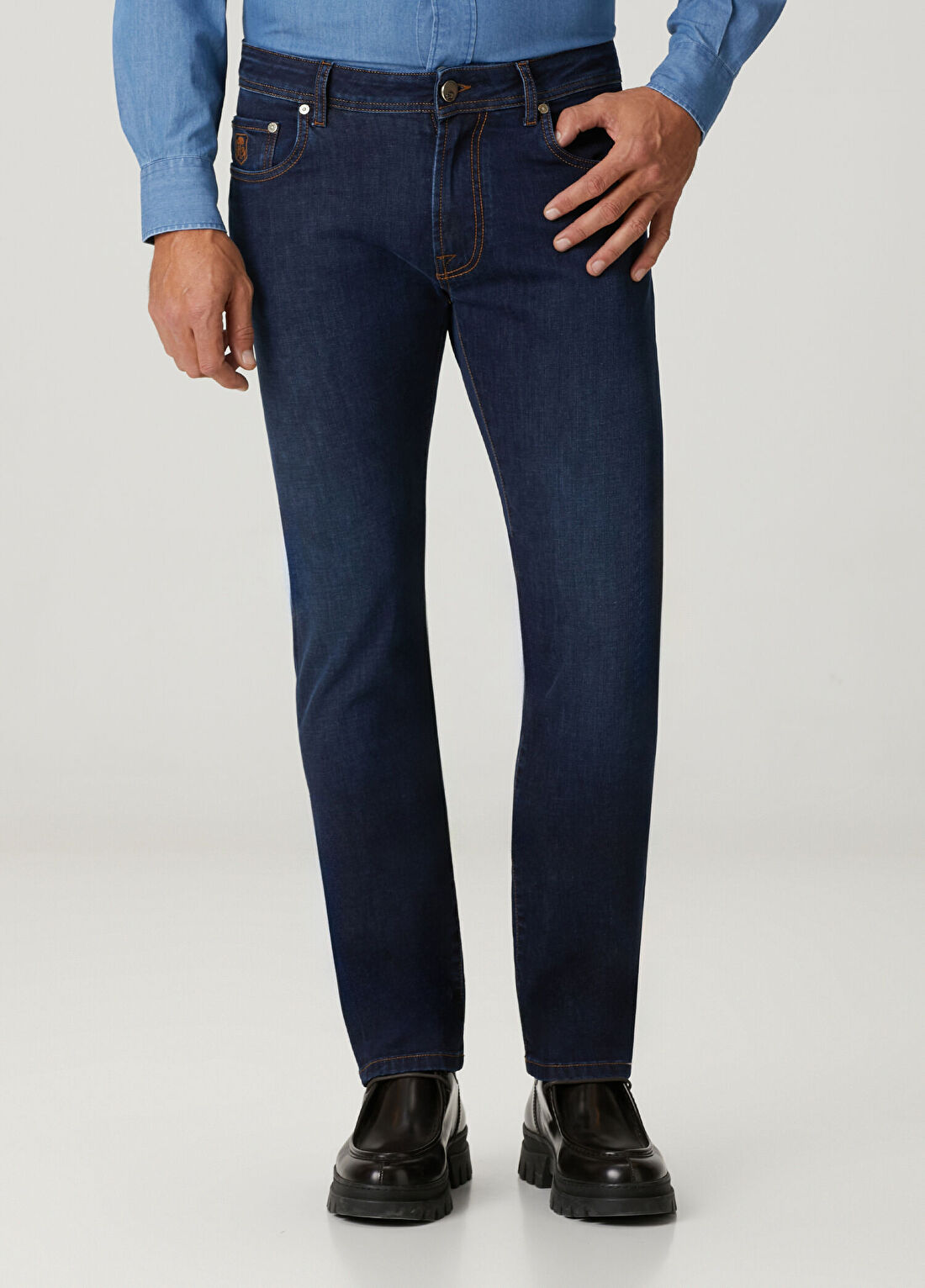 Corneliani Koyu Mavi Jean Pantolon görsel 2
