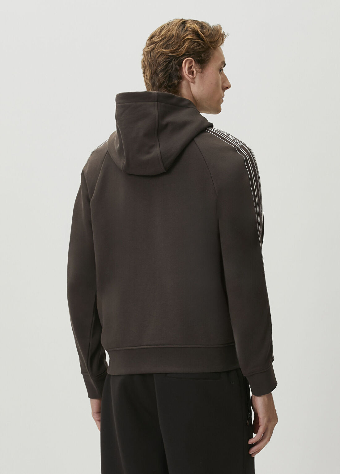 Emporio Armani Kahverengi Kapüşonlu Sweatshirt görsel 4