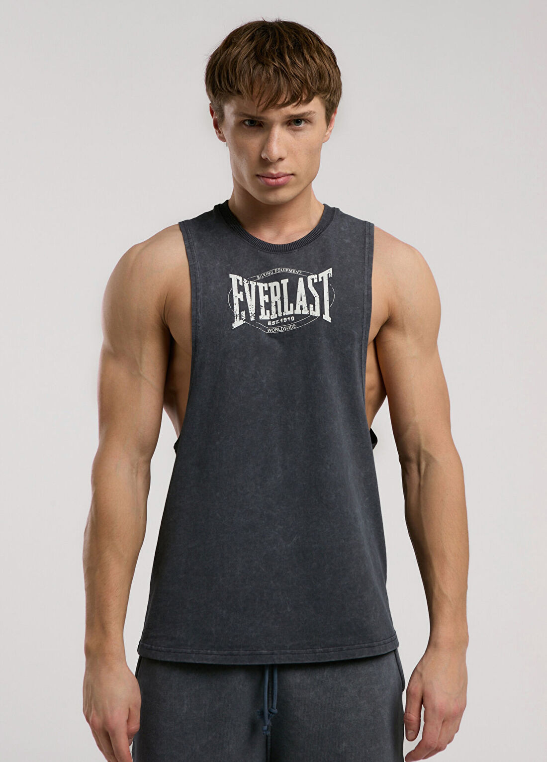 Everlast Authentic Boxing Antrasit Oversize Erkek Spor Atlet