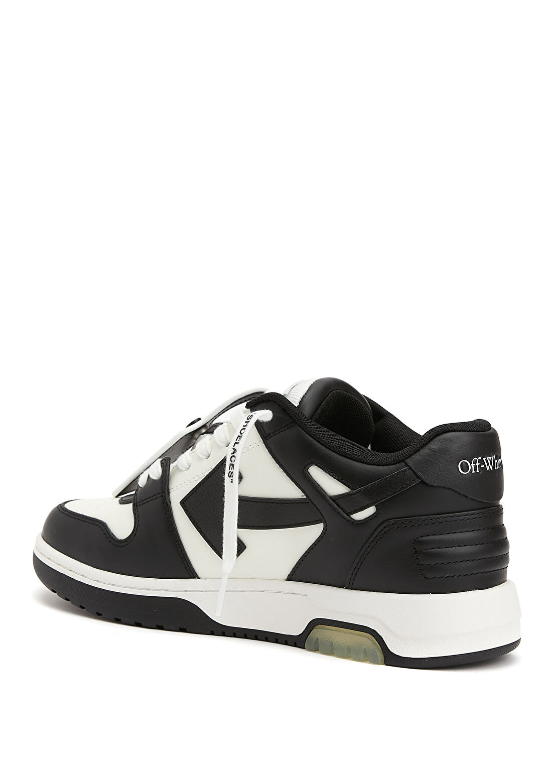 Off-White Siyah Beyaz Kadın Deri Sneaker görsel 3