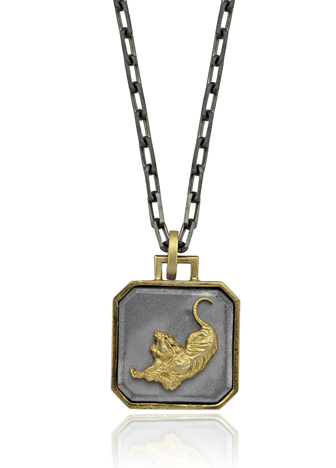 Melie Jewelry Tiger 925 Ayar Gümüş Erkek Kolye