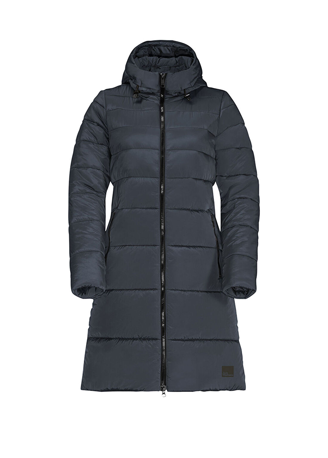 Jack Wolfskin Eisbach W Siyah Kapüşonlu Kadın Mont