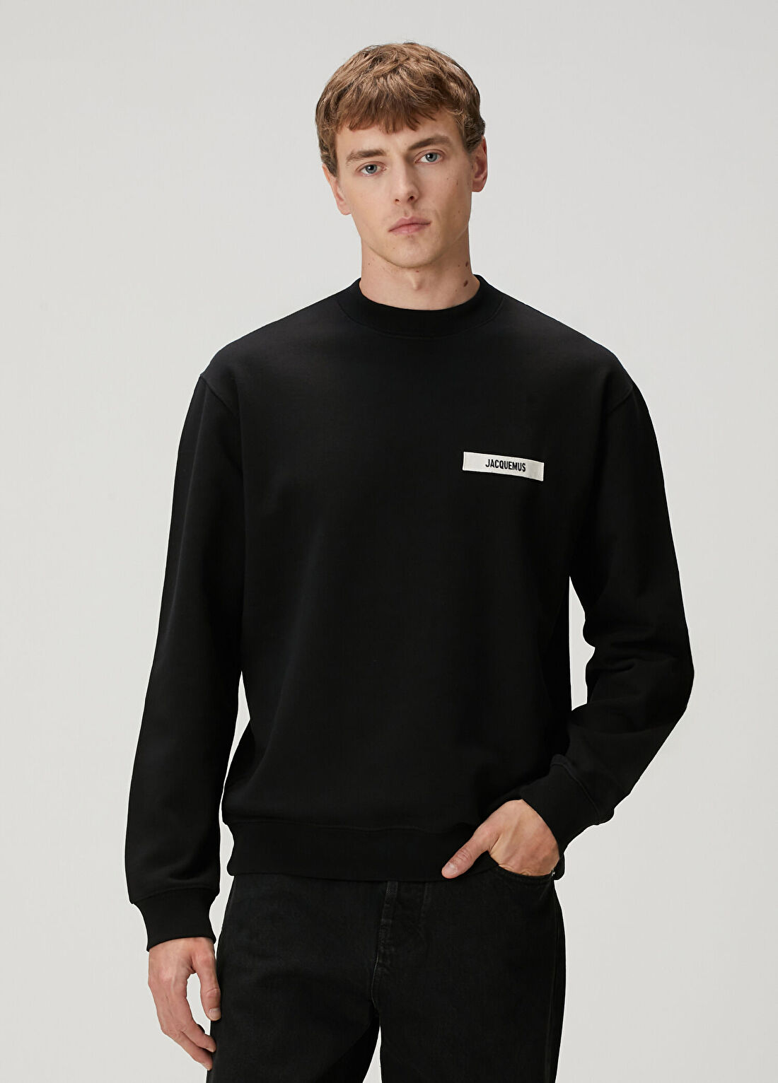 Jacquemus Gros Grain Siyah Logo Patchli Sweatshirt