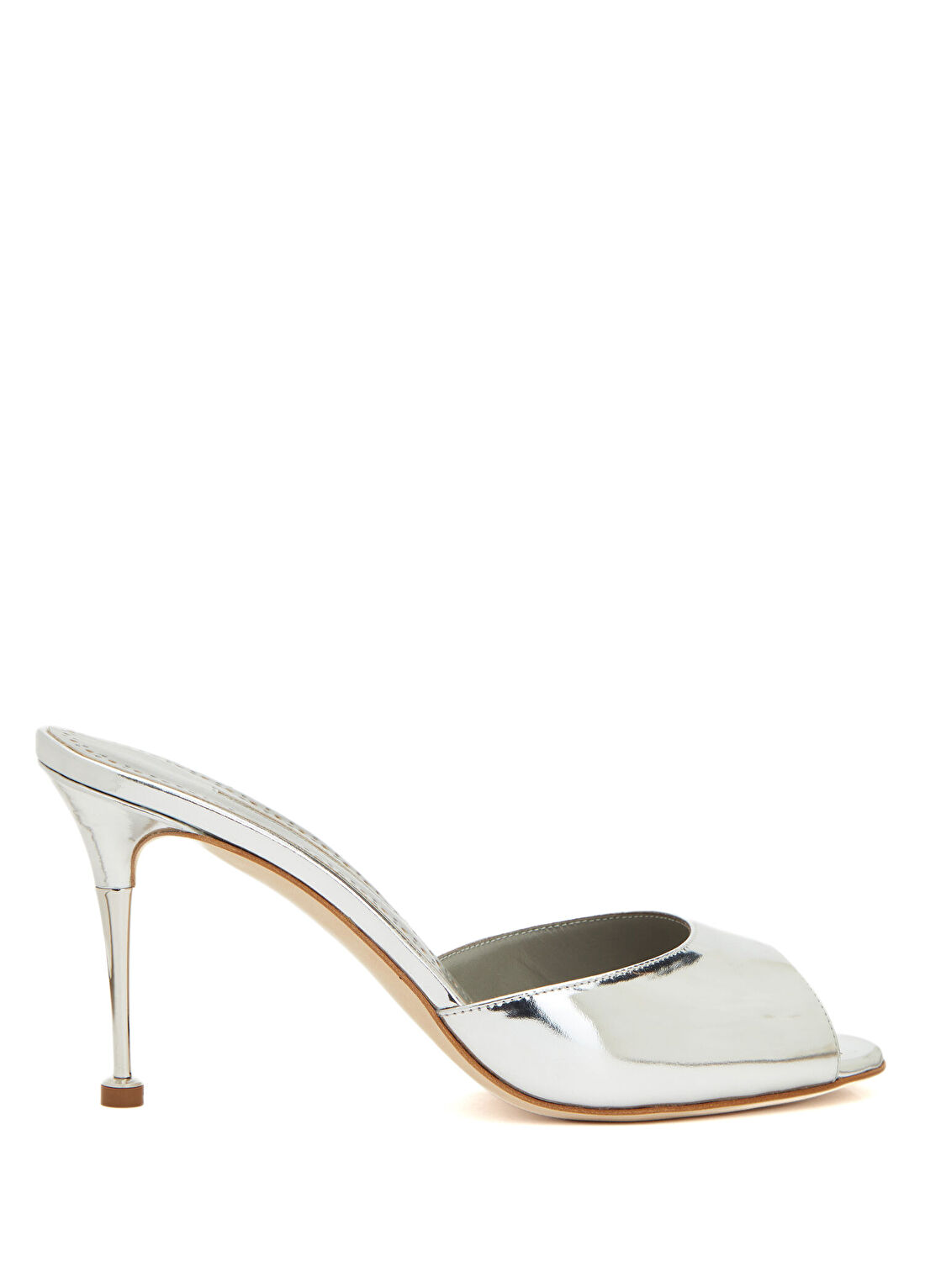 Manolo Blahnik Astucla Silver Kadın Deri Terlik