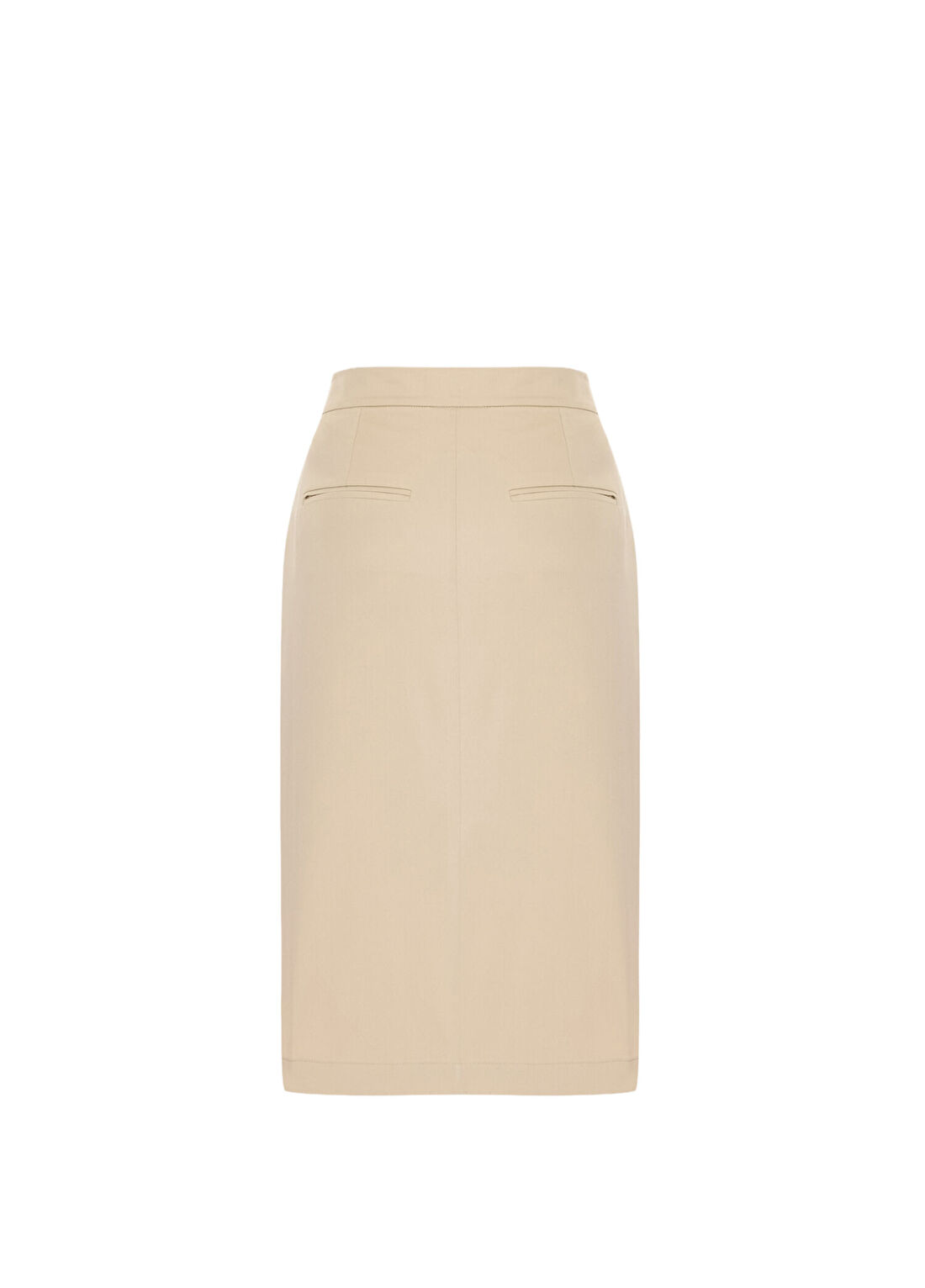 Rawe Calla Skirt in Cotton Bej Kruvaze Kadın Etek görsel 2