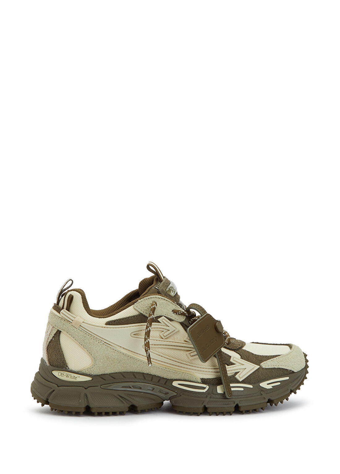 Off-White Be Right Back Haki Erkek Deri Sneaker