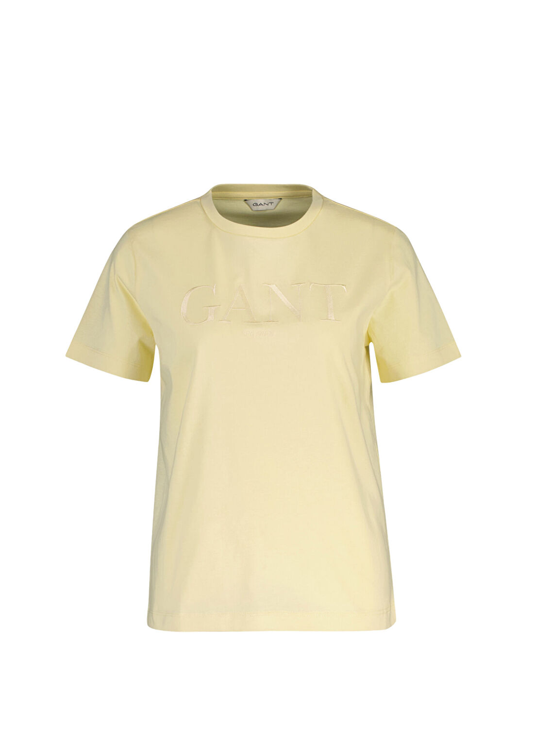 Gant Sarı Bisiklet Yaka Regular Fit Kısa Kollu Kadın T-Shirt