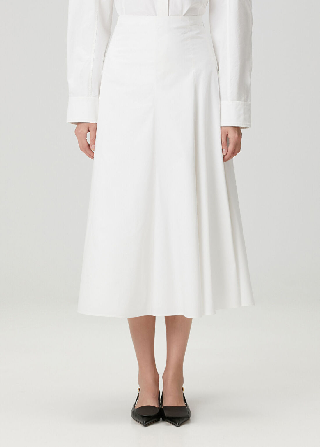 Jacquemus The Triangle Beyaz Midi Etek görsel 2