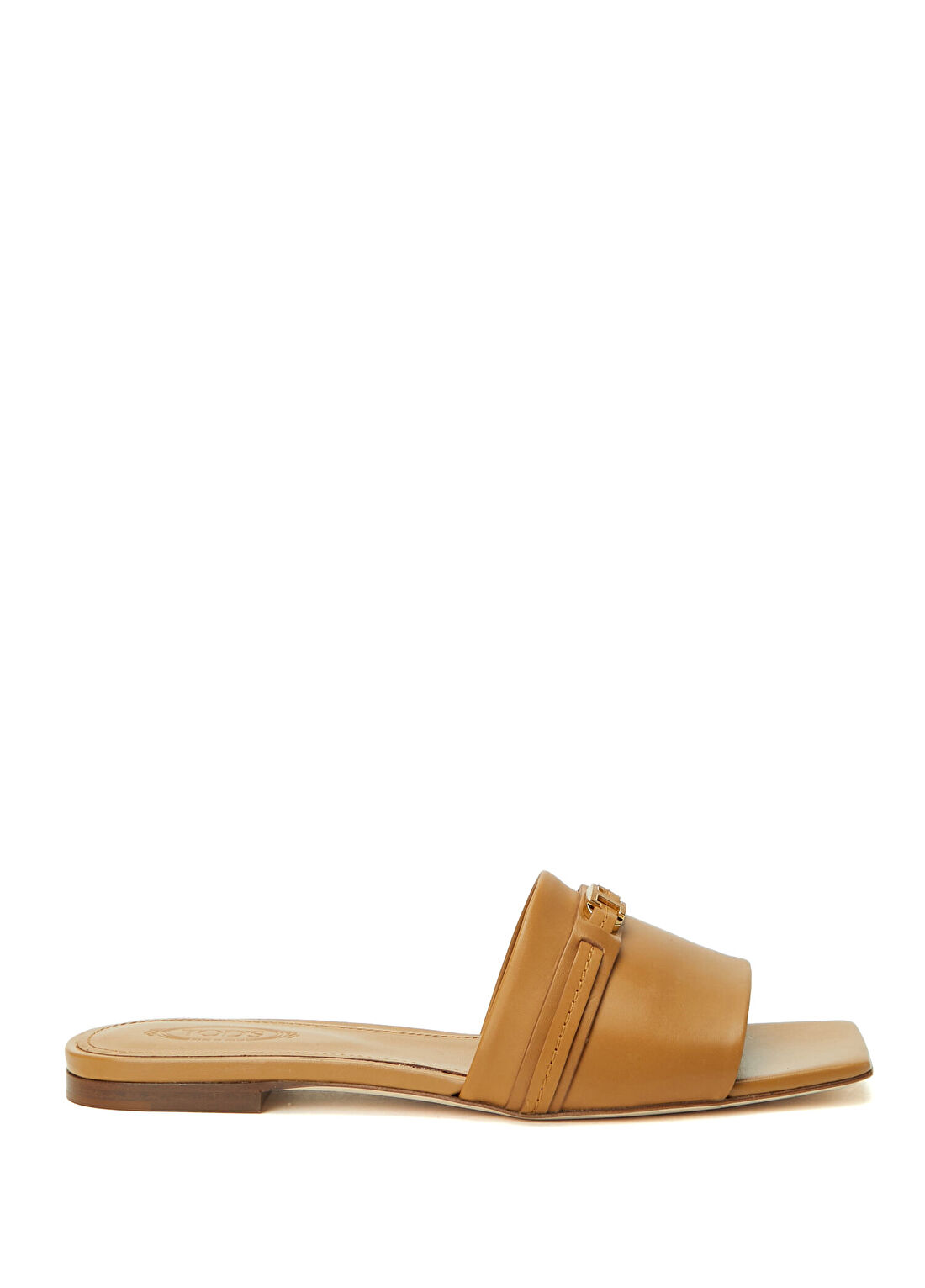 Tod's Camel Logo Tokalı Kadın Deri Terlik