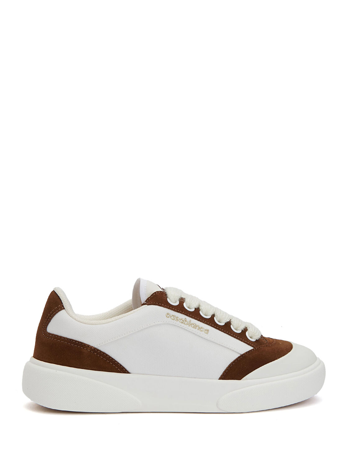 Casablanca Kahverengi Beyaz Kadın Deri Sneaker