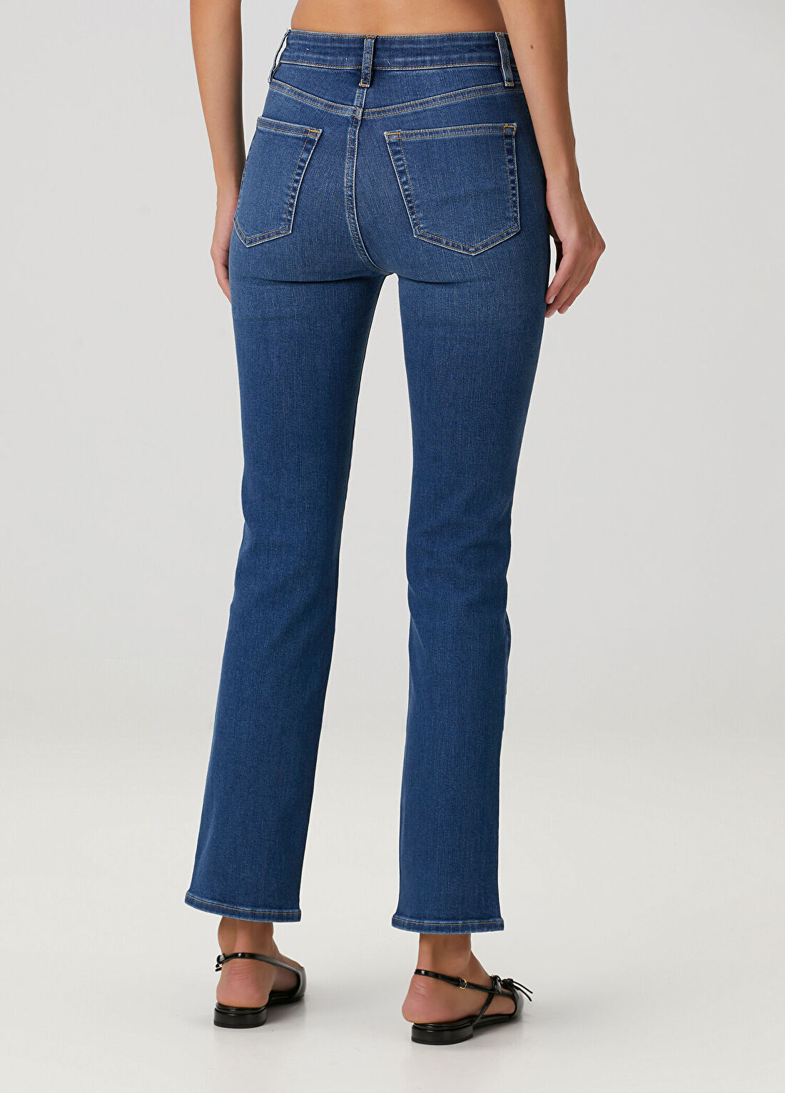 Frame Denim The Pencil Mavi Jean Pantolon görsel 4