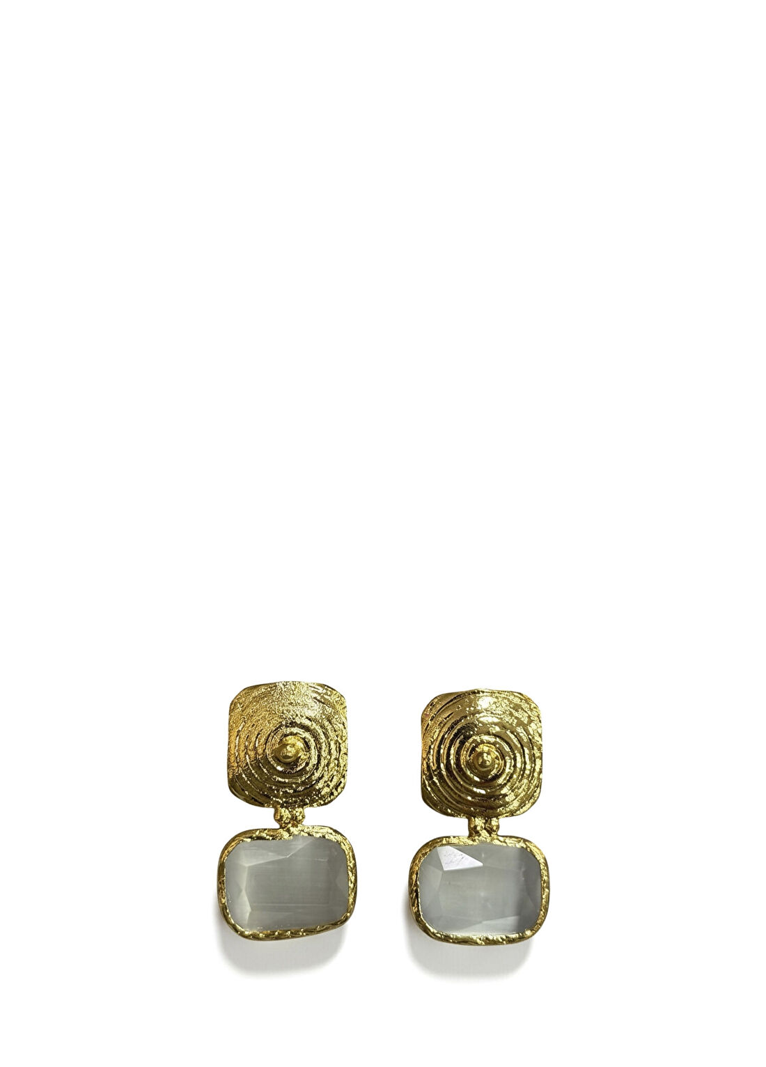 La Pluie Lyra Earrings Ivory 22 Ayar Altın Kaplama Kadın Küpe
