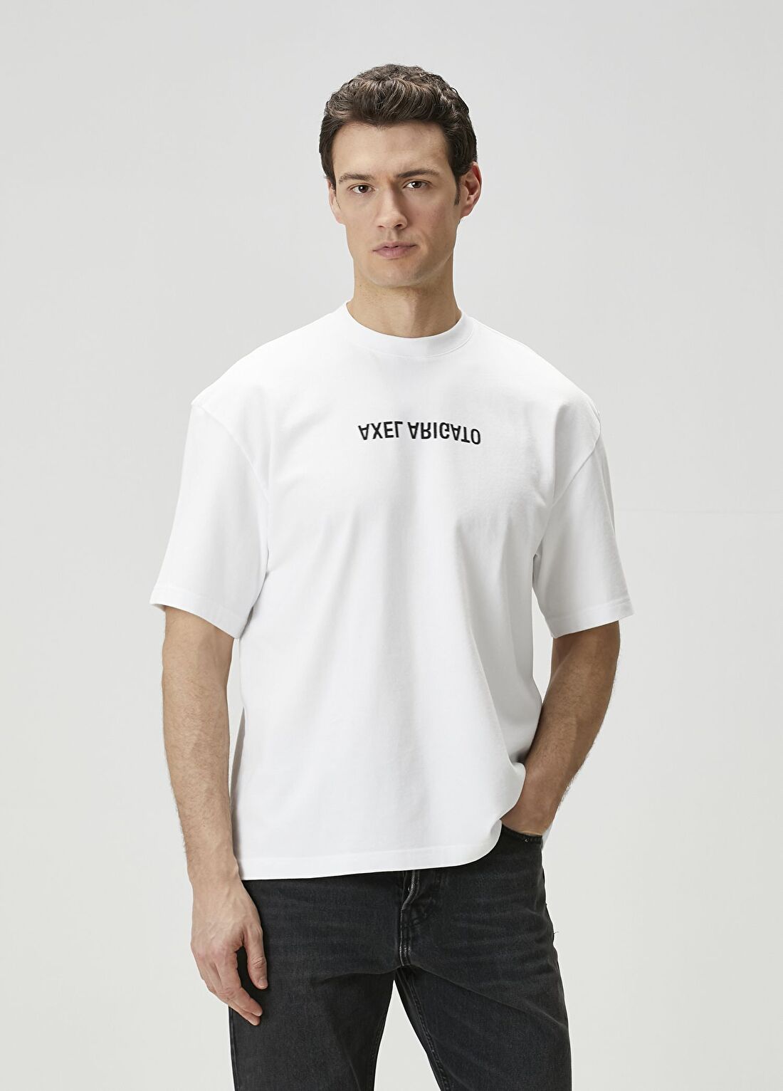 Axel Arigato Distort Washed Beyaz T-shirt