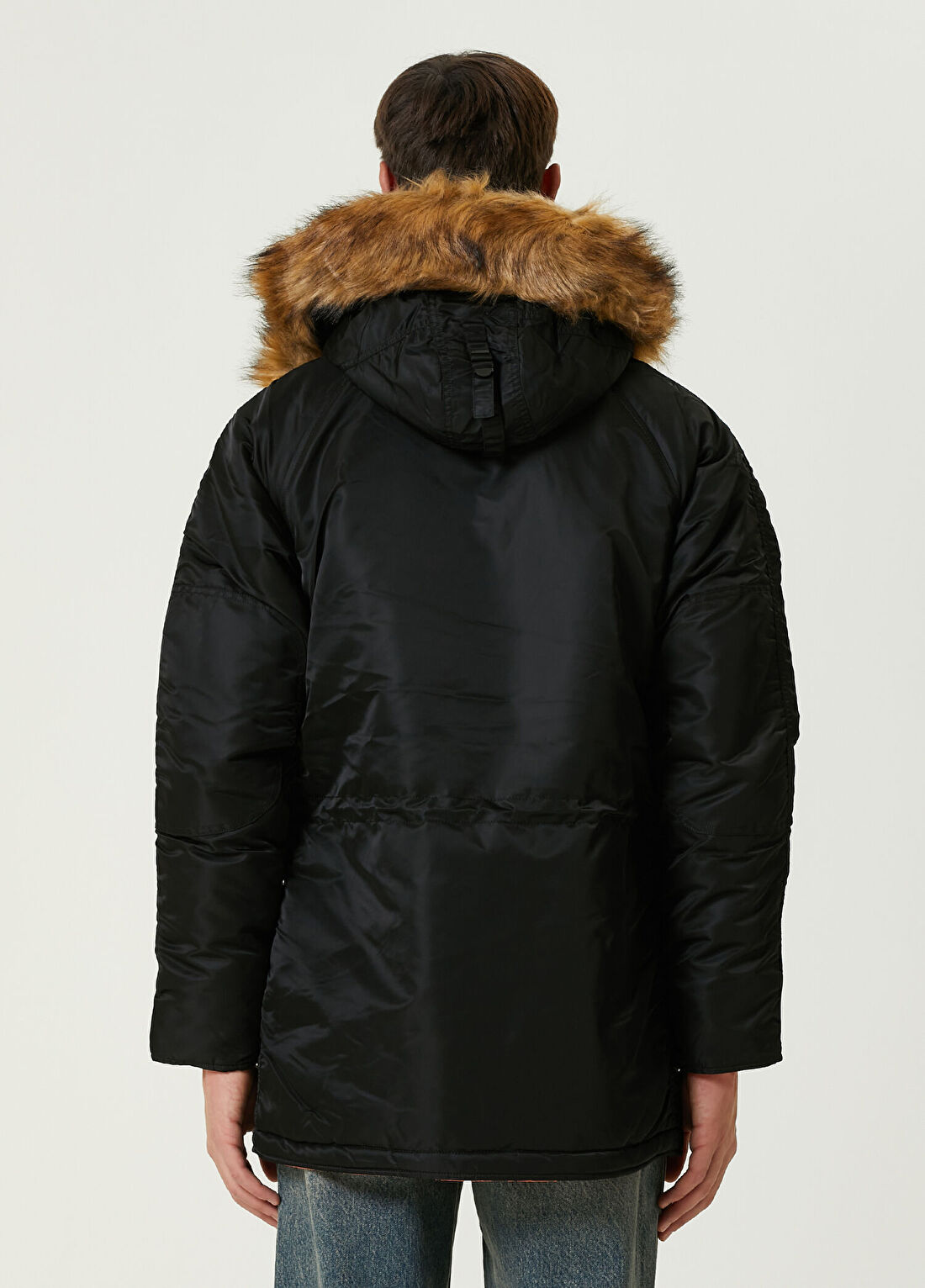 Alpha Industries Siyah Kapüşonlu Parka görsel 4