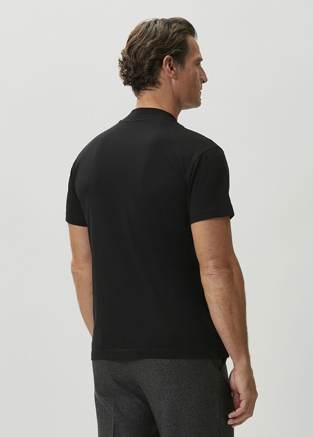 Lardini Siyah Basic T-shirt görsel 4