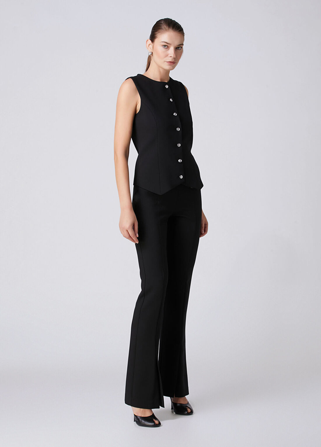 Beymen Collection Siyah Kulplu Yelek görsel 3