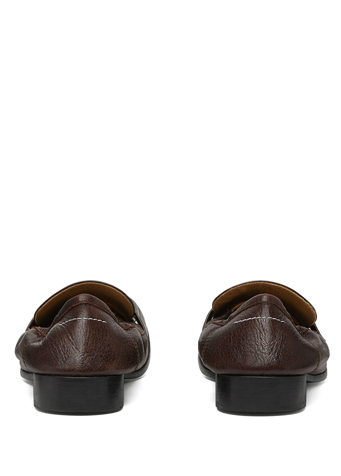 MM6 Maison Margiela Bordo Kadın Deri Loafer görsel 3