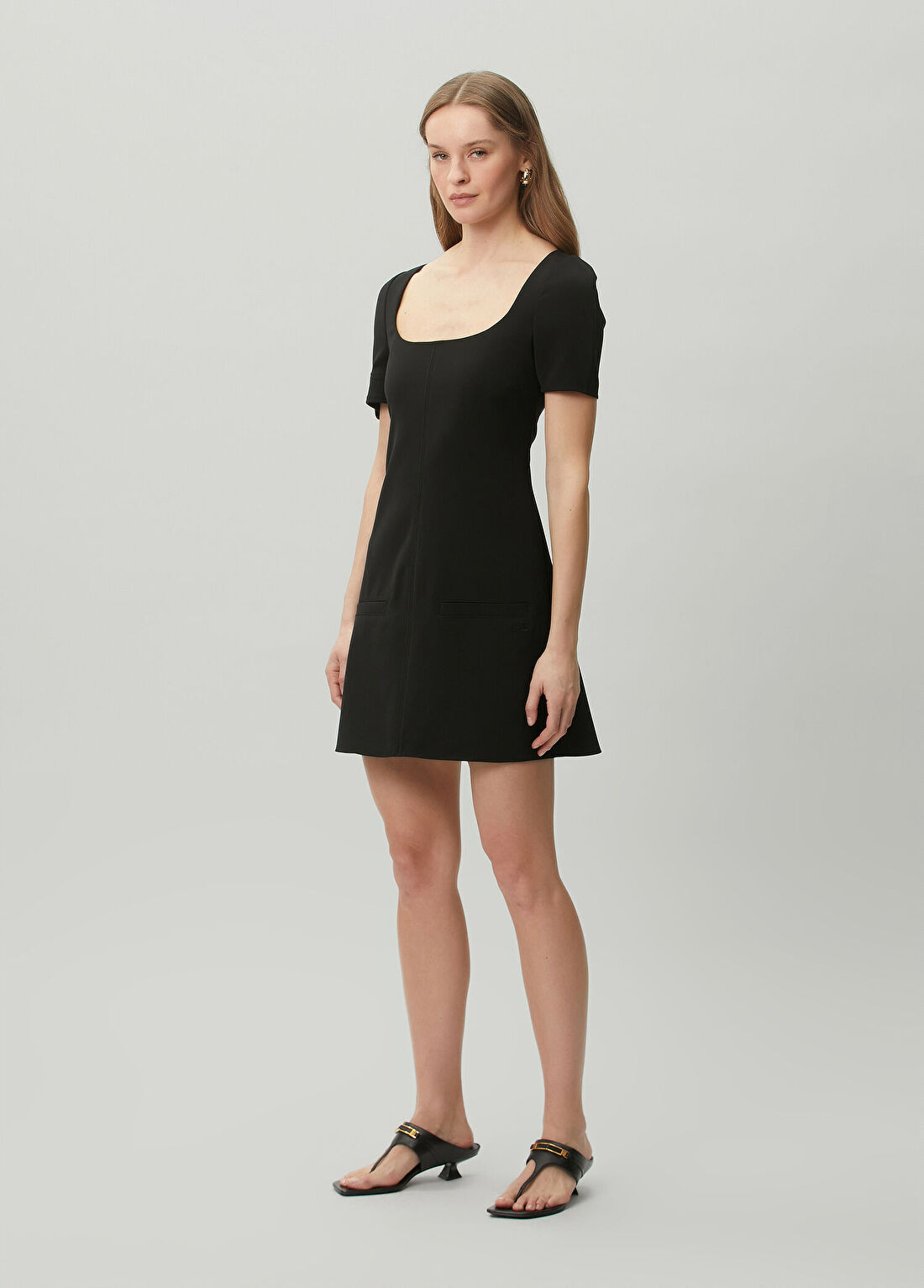 Courreges Siyah Mini Elbise