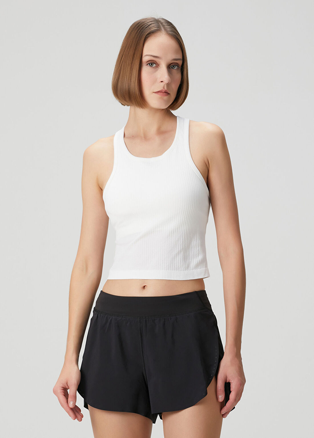 lululemon Ebb to Street Crop Racerback Beyaz Atlet