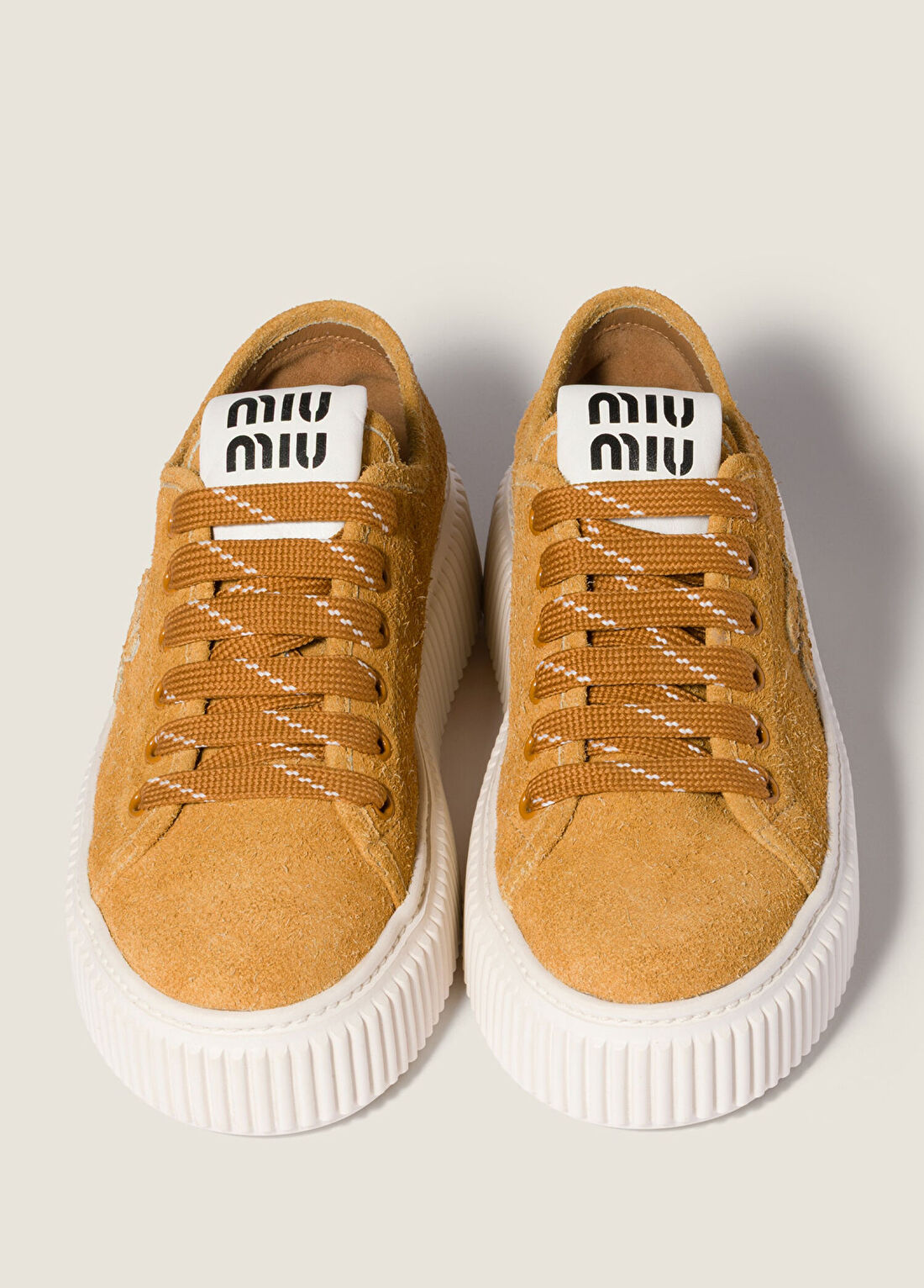Miu Miu Açık Kahve Süet Kadın Sneaker görsel 4