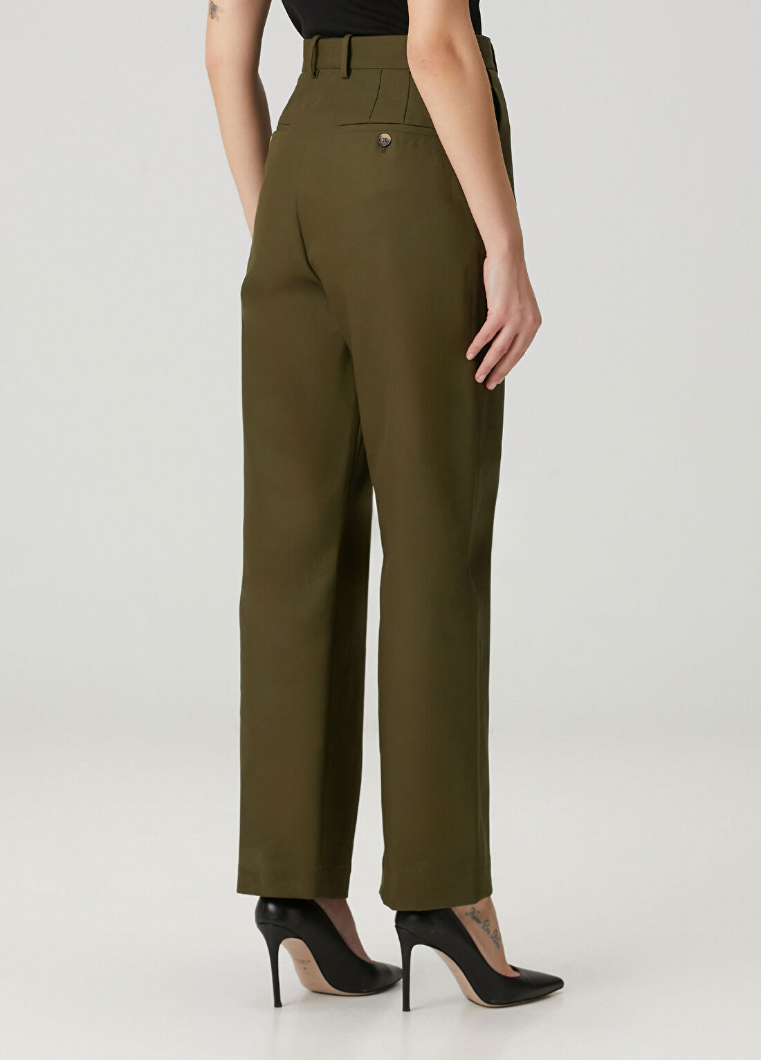 Wardrobe Nyc Koyu Yeşil Pantolon görsel 4