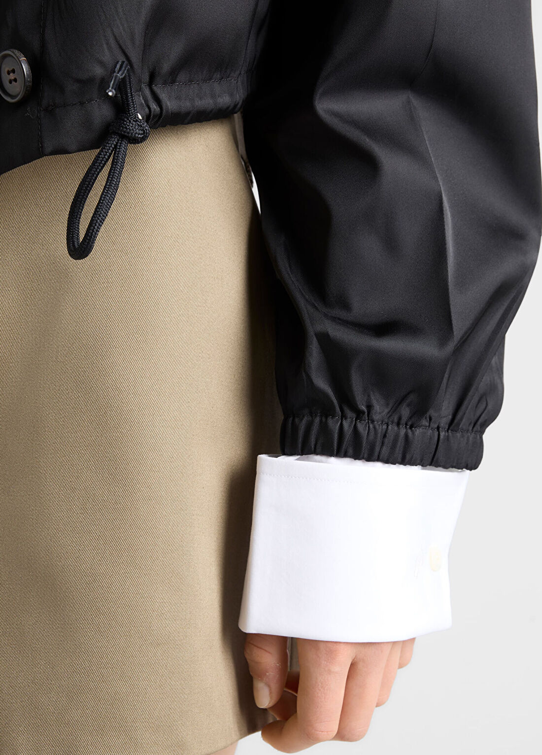Prada Siyah Re-Nylon Blouson Jacket Siyah Kadın Ceket görsel 4